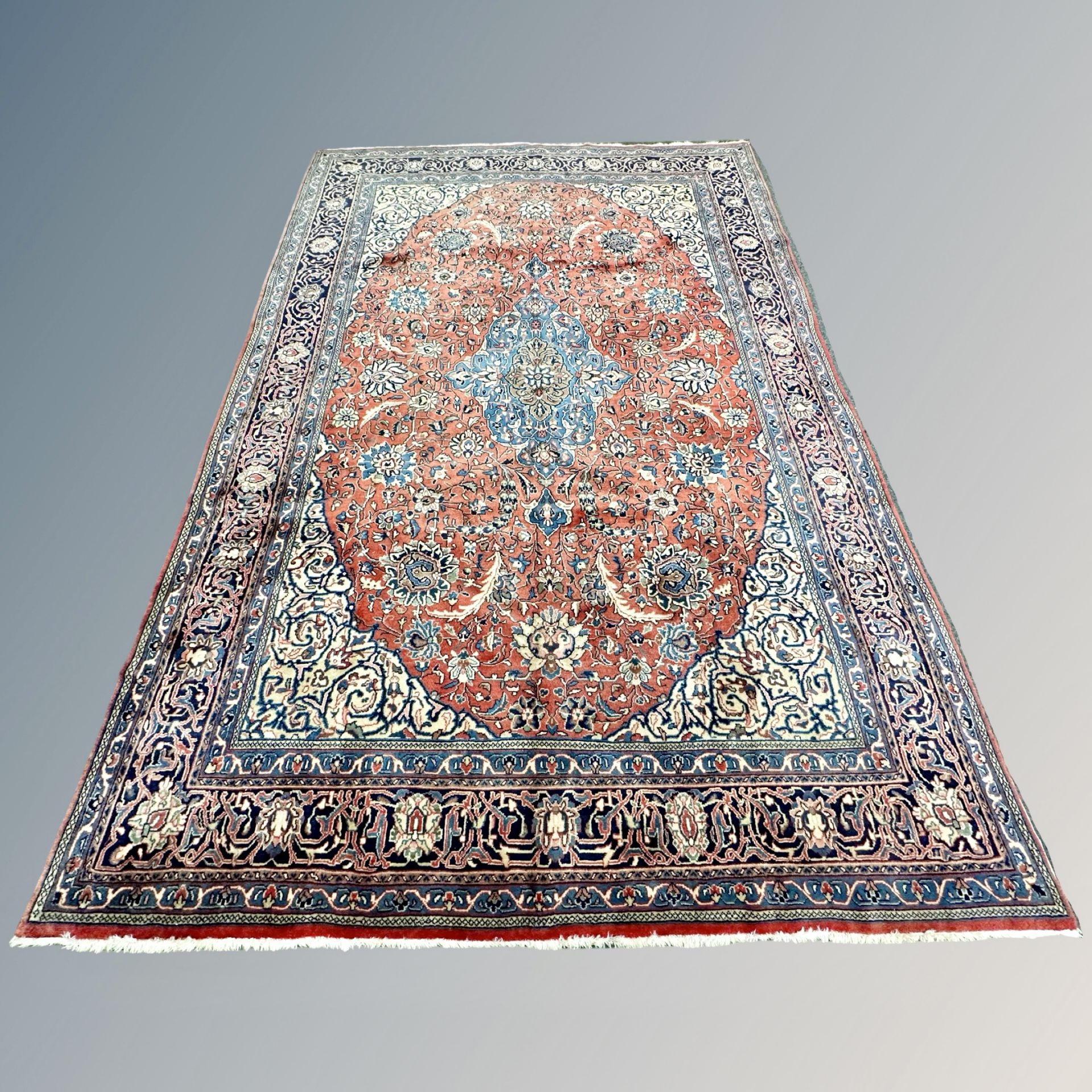 An Isfahan carpet, Central Iran,