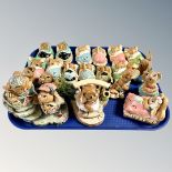 A tray of twenty Pendelfin figures - Maude, Peeps,