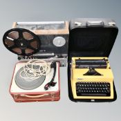 A vintage SAT portable record player (continental wiring),
