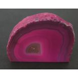 An Agate pink crystal, 157 grams.