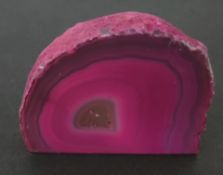 An Agate pink crystal, 157 grams.