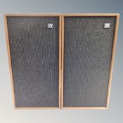 A pair of teak cased Wharfedale Linton number 2 speakers