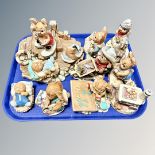 A tray of ten Pendelfin figures - Event figures, George and the Dragon Spud,