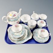 A twenty two piece Royal Albert Enchantment tea service CONDITION REPORT: This all