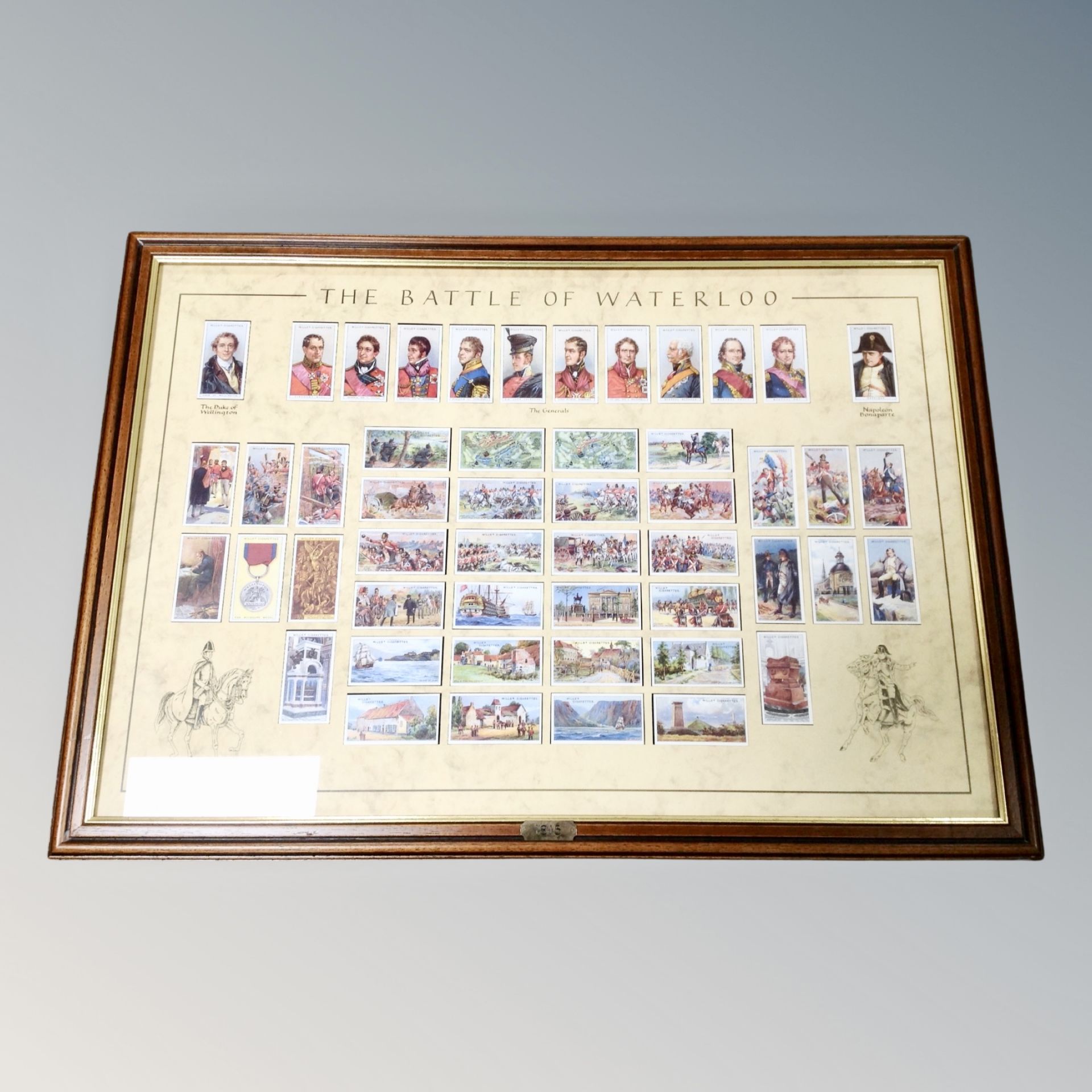 A set of Wills Cigarette cards The Battle of Waterloo,