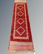 A Maimana kilim runner 238cm by 57cm