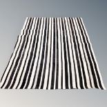 A black and white Zebra striped rug 173 cm x 237 cm