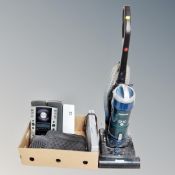 A box of Hoover upright vacuum cleaner, Thompson sky box,