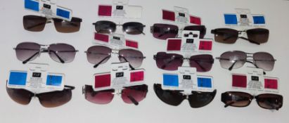 A collection of new F&F Fashion lady's and gent's sunglasses with tags