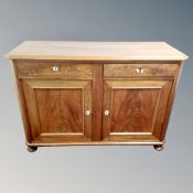 A 19th century Scandinavian mahogany double door sideboard fitted with two drawers