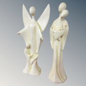 Two contemporary spiritual figures by John Woodward,
