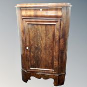 A 19th century mahogany corner cabinet fitted a drawer (feet a/f) CONDITION REPORT: