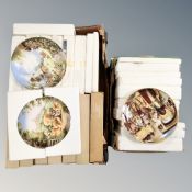 Two boxes of collector's plates, Coalport 'A tale of a country village',