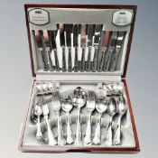 A canteen of Viners Royale cutlery and napkin rings