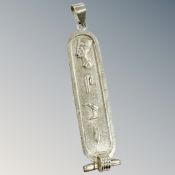 A silver pendant