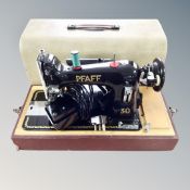 A vintage Pfaff sewing machine, electrified,