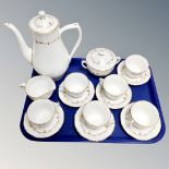 A fifteen piece Royal Worcester Old Chantilly bone china tea service