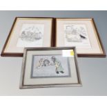 A pair of Henry Brewis satirical prints,