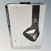 A set of Monster DMA noise isolation carbon fibre headphones (boxed)