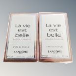 Two Lancome of Paris La Vie Est Belle Soleil Cristal l'eau de Parfum, 500ml, in boxed and sealed.