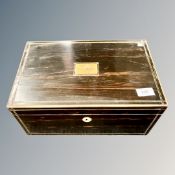 A Victorian coromandel writing box