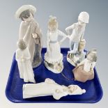 A tray of six Nao figures (Af)