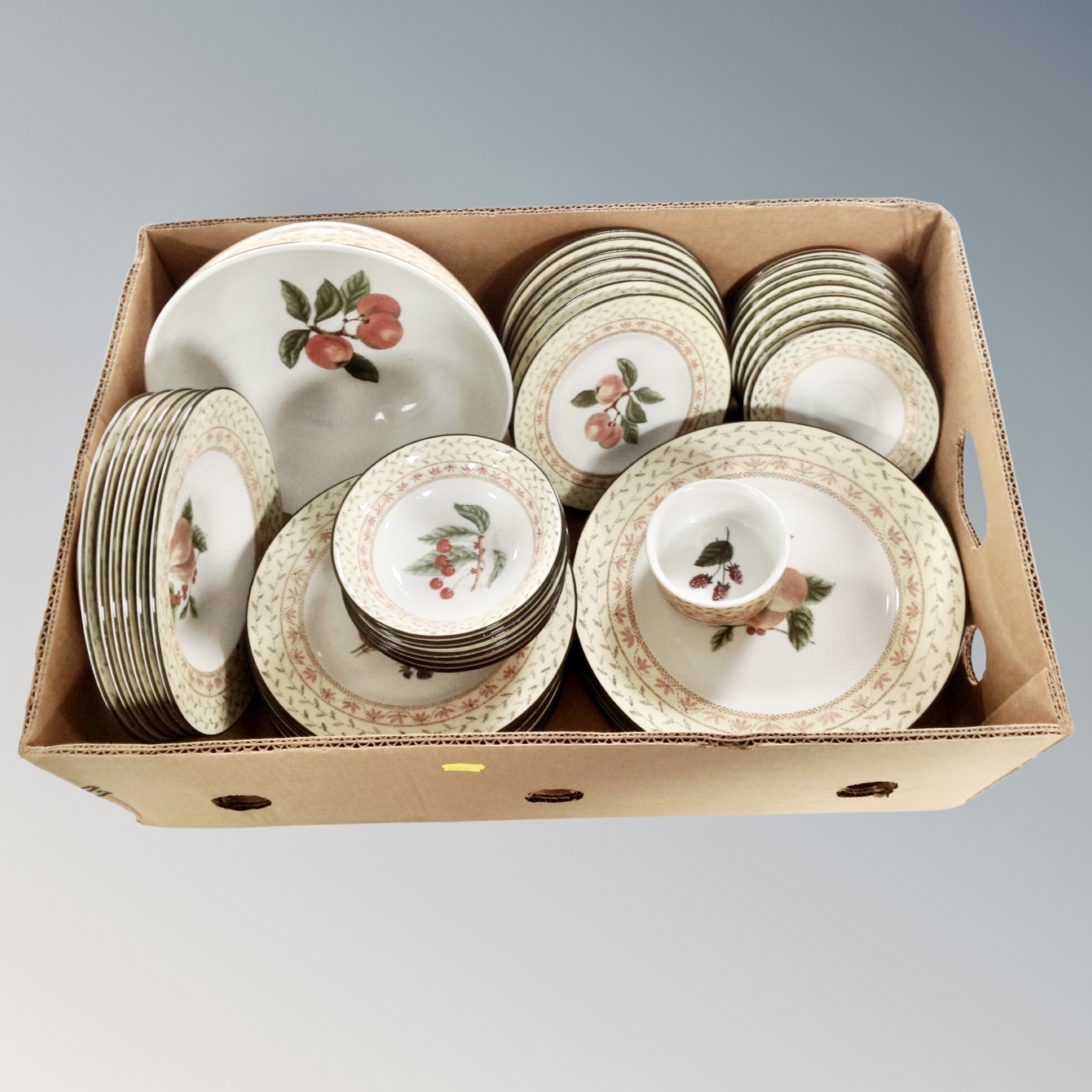 Two boxes of Johnson brothers dinner ware, wall plates, Spode plates, - Image 2 of 2