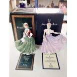 Two Royal Doulton figures - Figure of the year 2000 Rachel HN 3976 and Christmas day 2000 HN 4242,