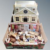 Two boxes of Sylvanian Families grand hotel,