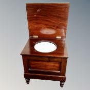 A Victorian mahogany fitted commode