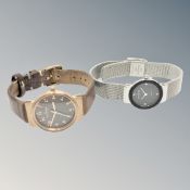 Two lady's Skagen wristwatches,