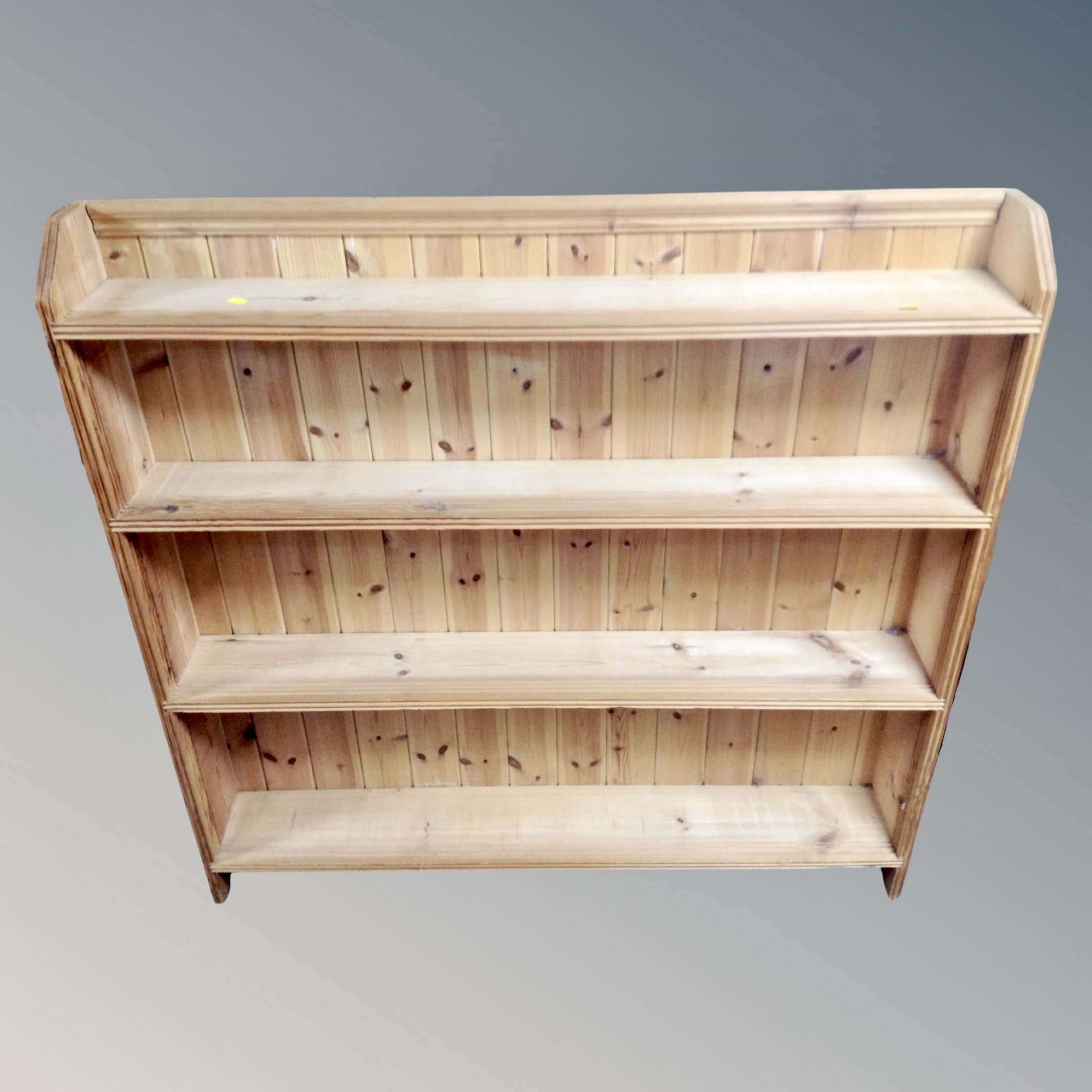 A set of pine bookshelves,