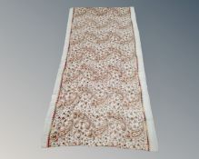 An embroidered wool shawl 228 cm x 110 cm