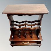 An Eastern mahogany Victorian style magazine table