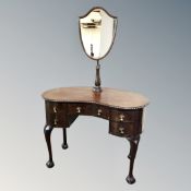An Edwardian mahogany dressing table with mirror