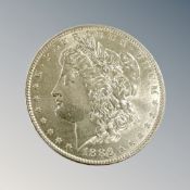 An American silver dollar