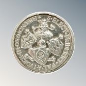 A German silver seal ring,