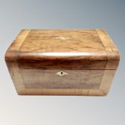 A Victorian walnut work box