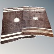 Two Turkish goat hair rugs