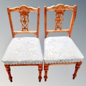 A pair of Edwardian drawing room chairs