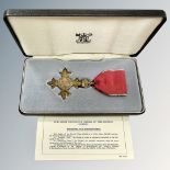 A Most Excellent Order of the British Empire (OBE), in box of issue.