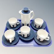 An eleven piece Beswick Apollo coffee service