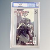 Marvel Comics - Ultimate Spider-Man issue 25 CGC Universal Grade 9.8, slabbed.