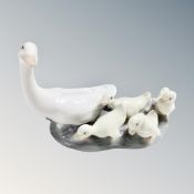 A Lladro figure 1307 Little Ducks after Mother