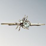 A vintage 9ct gold spider brooch, 4g.
