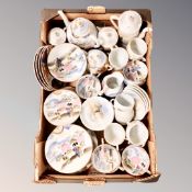 A box of Japanese eggshell tea ware