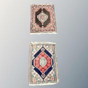 Two Eastern hearth rugs,