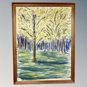 Hadgaard : trees, oil on canvas,