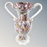 A Fratelli toso millefiori vase with applied 'S'
