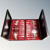 Two boxed sets of Viner's cutlery (six place settings)